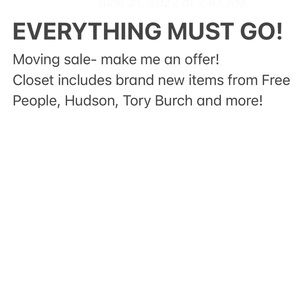 Everything must go! Moving sale!